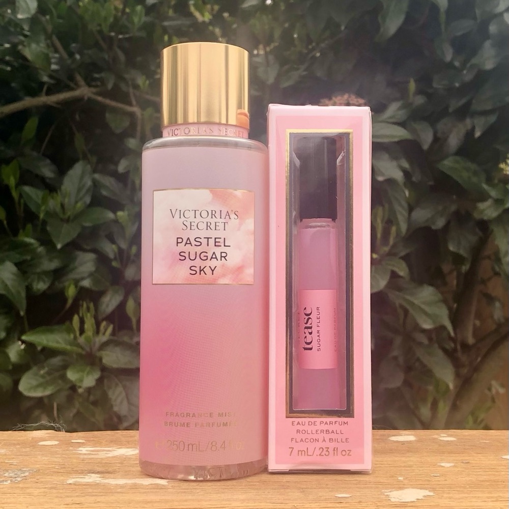 VS Pastel Sugar Sky Fragrance Mist & Tease Sugar Fleur Perfume Rollerball